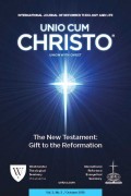Union with Christ – The New Testament: Gift to The Reformation, Vol.2, No.2, October 2016